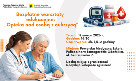 Zaproszenie na warsztaty edukacyjne „Opieka nad osobą z cukrzycą”