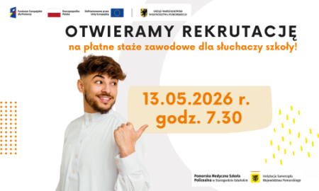RUSZA NABÓR NA STAŻE ZAWODOWE! (w okresie czerwiec - lipiec 2026)