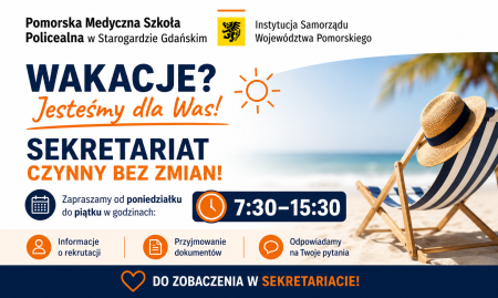 Sekretariat czynny przez całe wakacje