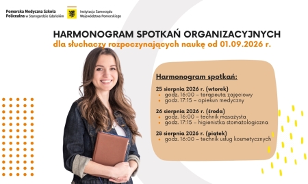 Spotkania organizacyjne dla słuchaczy rozpoczynających naukę od 1 września 2026 r.
