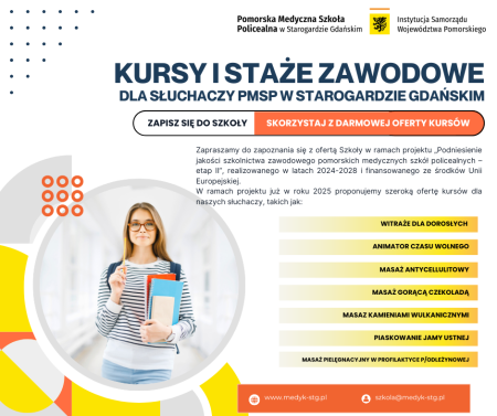 Atrakcyjna oferta kursów i staży zawodowych dla słuchaczy Pomorskiej Medycznej  ...