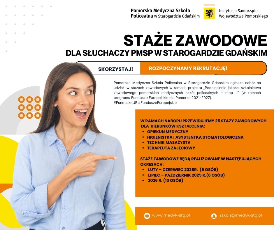 Rekrutacja na staże zawodowe - w ramach projektu „Podniesienie jakości szkolnict...