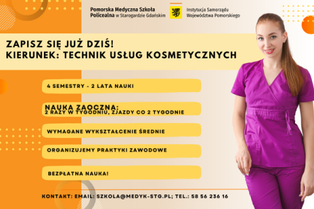 Trwa rekrutacja do Pomorskiej Medycznej Szkoły Policealnej w Starogardzie Gdańskim!