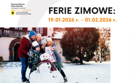 Ferie zimowe: 19.01.2026 r. - 01.02.2026 r.